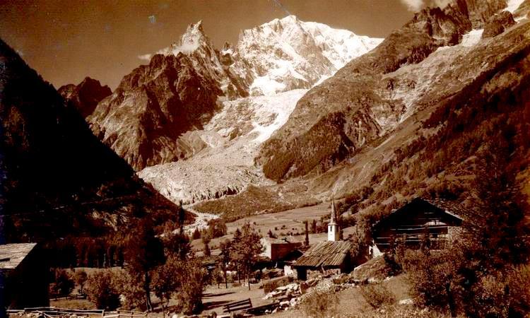 Entrèves in una foto d'epoca di Alessio Nebbia (www.alessionebbia.it)