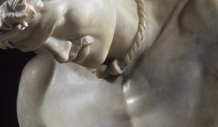 Particolare del "Galata morente", 230-220 a.C. (Musei Capitolini, Roma)