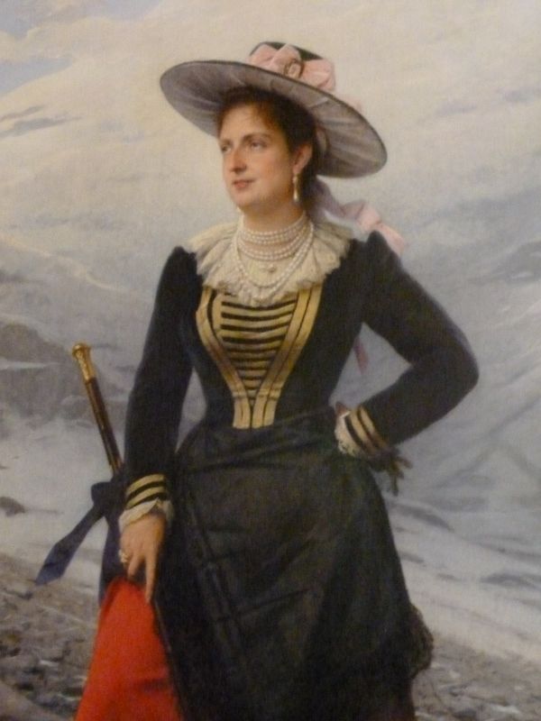 Ritratto della regina Margherita di Savoia col costume di Gressoney