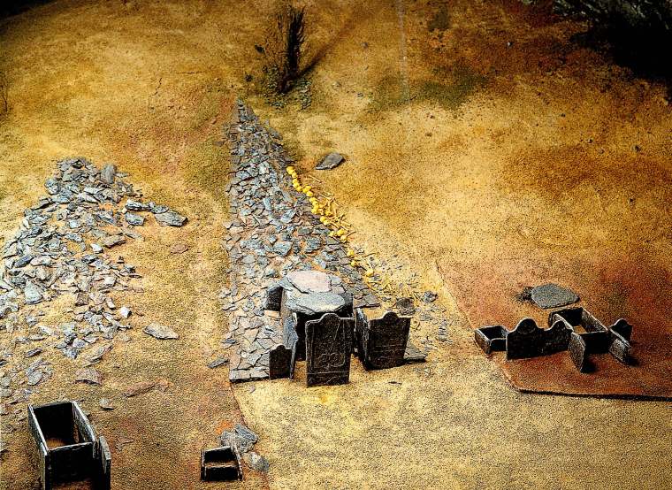 Disegno ricostruttivo dell'area dolmenica (www.vs.ch)