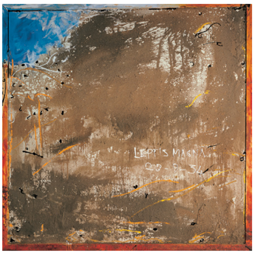 Mario Schifano, Io sono nato qui-20.09.1934 (1985) (immagine tratta dal catalogo Etruschifano)